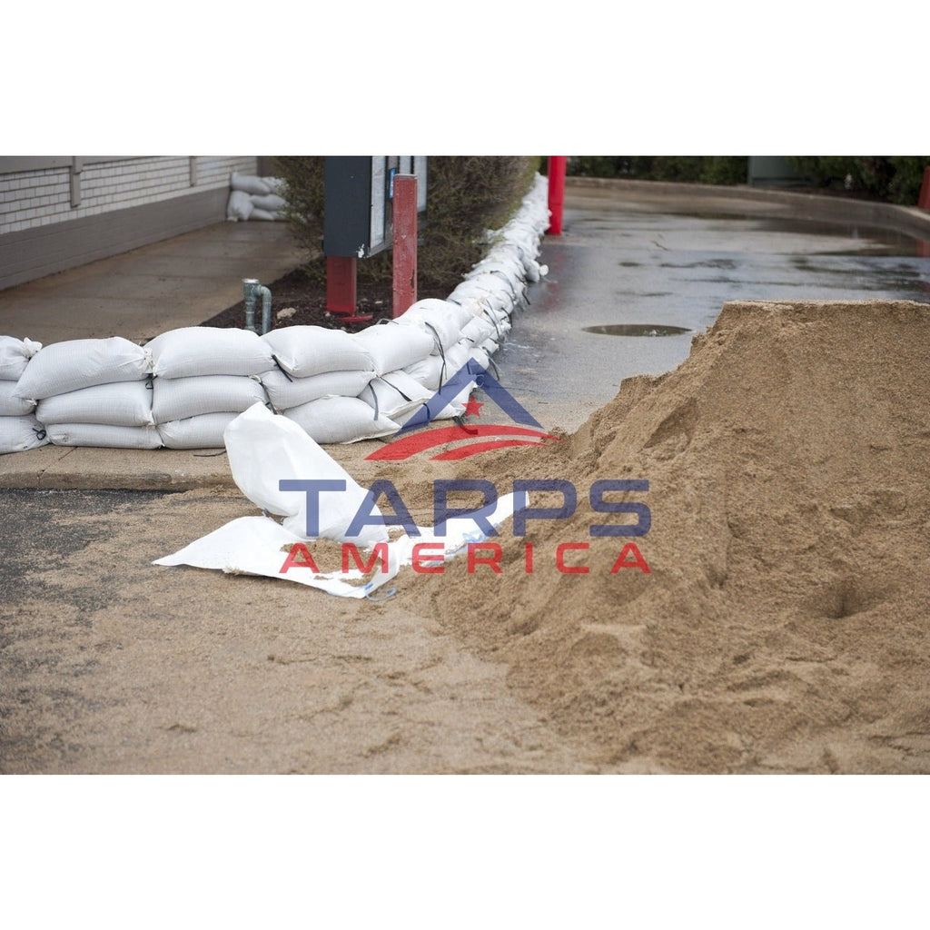 Sandbags 14"x26" Pack of 10 White with Tie Wrap