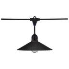 Satco 80-2843 8-Inch Textured Black Metal Dark Sky Shade for Patio String Lights