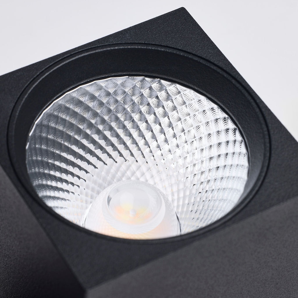 Satco Square Track Head, H-Type, Black, Selectable CCT, 500 Lumens, 36° Beam Angle