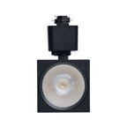 Satco Square Track Head, H-Type, Black, Selectable CCT, 500 Lumens, 36° Beam Angle