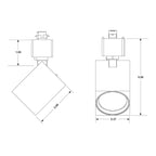Satco Square Track Head, H-Type, Selectable CCT, 500 Lumens