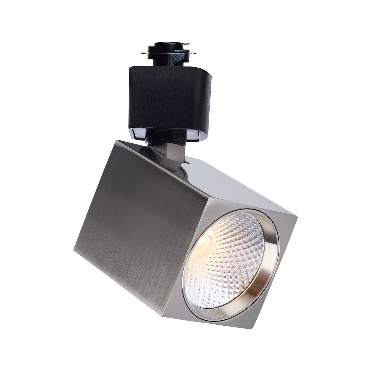 Satco Square Track Head, H-Type, Brushed Nickel, Selectable CCT, 500 Lumens, 48° Beam Angle