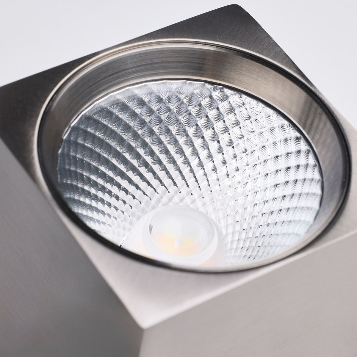 Satco Square Track Head, H-Type, Brushed Nickel, Selectable CCT, 500 Lumens, 48° Beam Angle