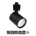 Satco Round Track Head, H-Type, Black, Selectable CCT, 500 Lumens, 36° Beam Angle