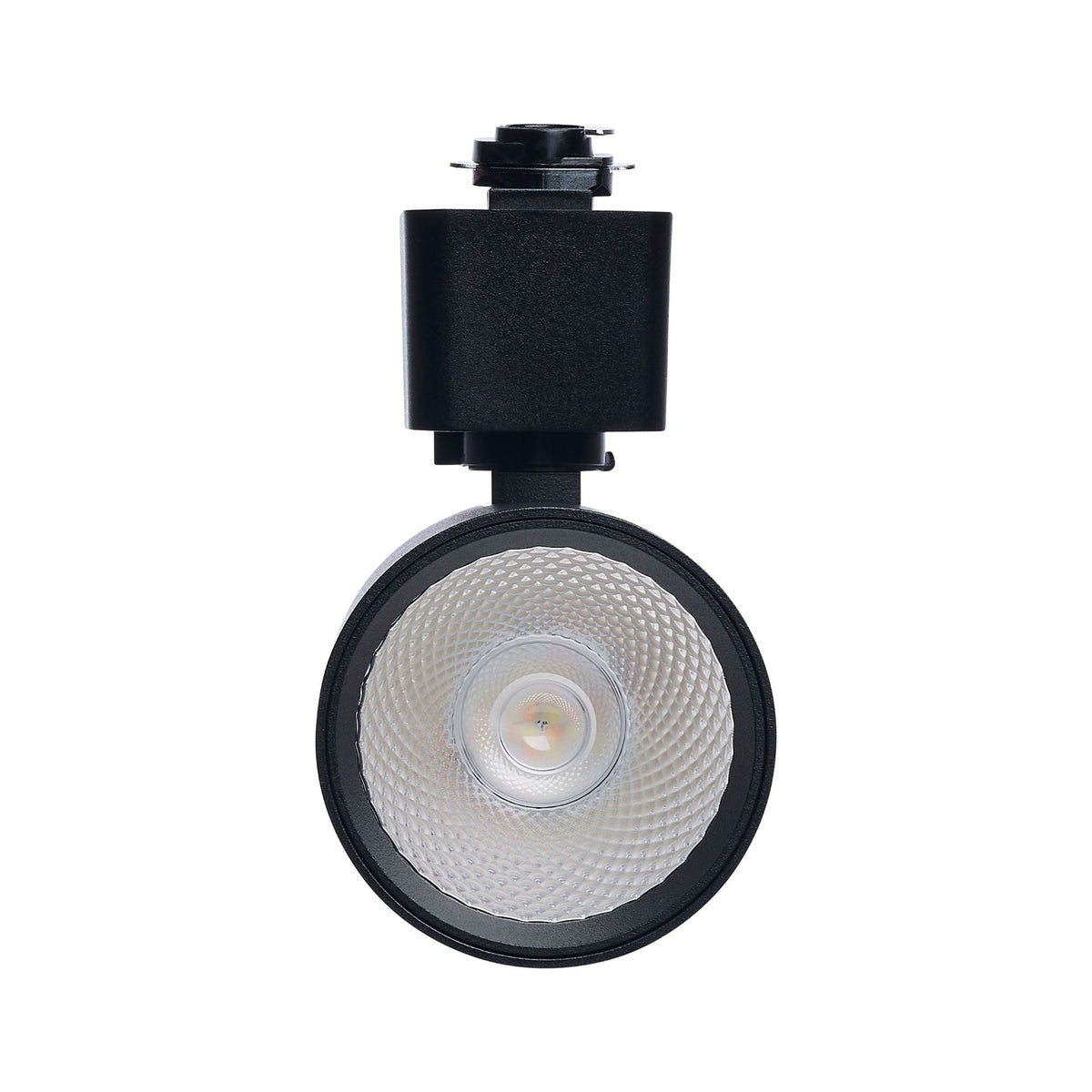 Satco Round Track Head, H-Type, Black, Selectable CCT, 500 Lumens, 36° Beam Angle