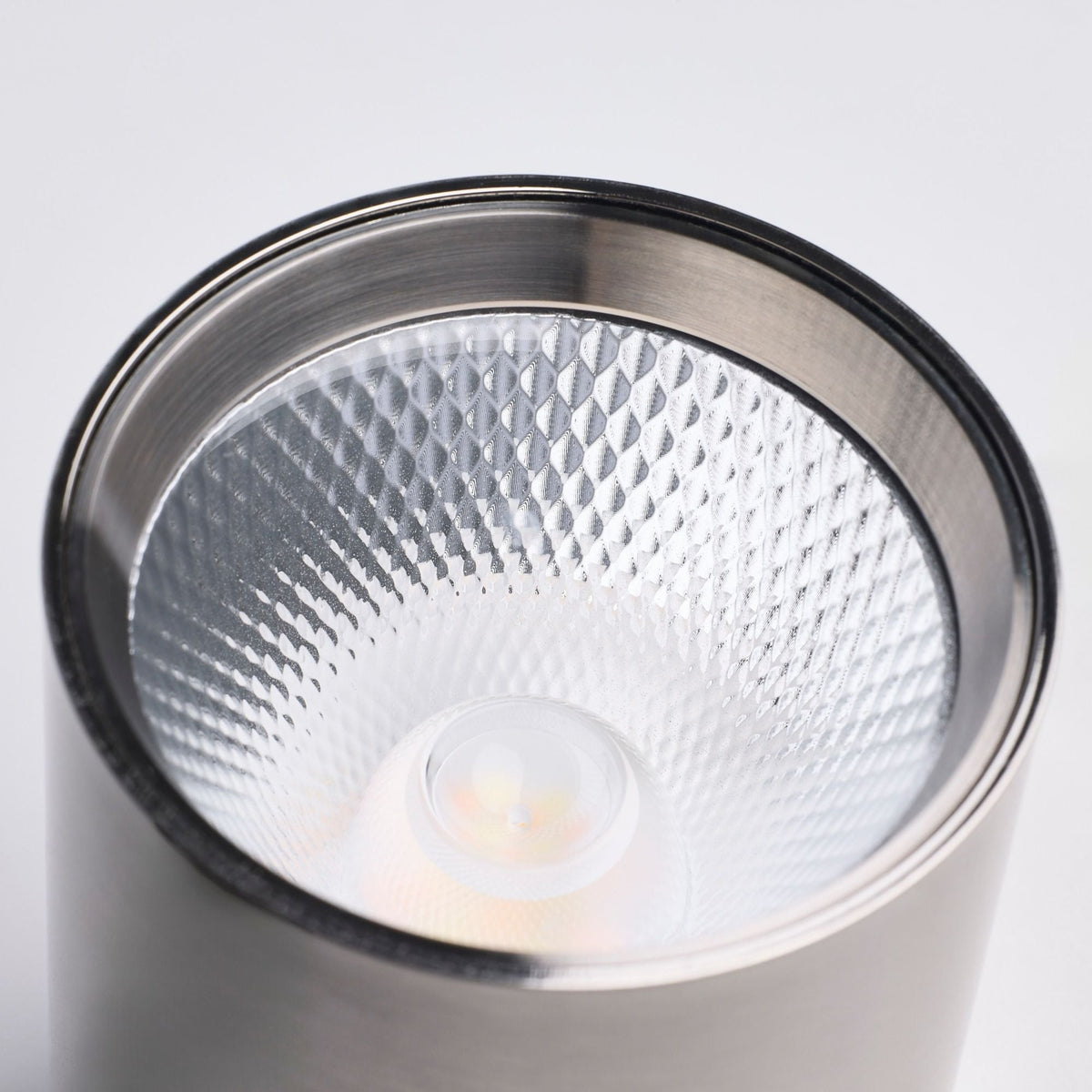 Satco Round Track Head, H-Type, Brushed Nickel, Selectable CCT, 500 Lumens, 36° Beam Angle
