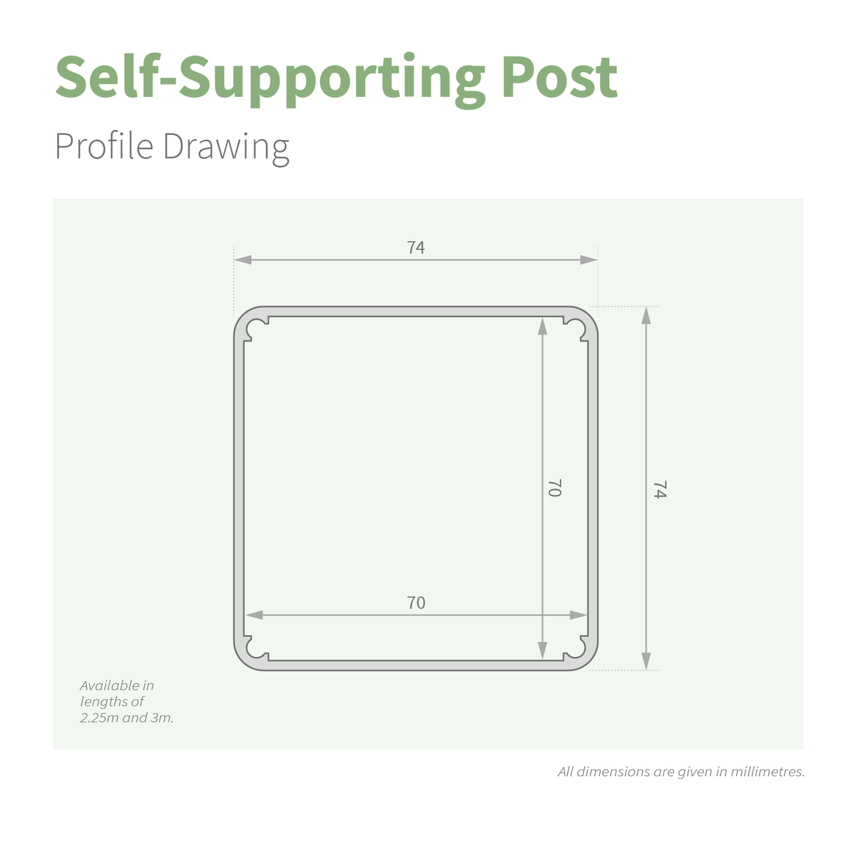 Self-Supporting Support Post