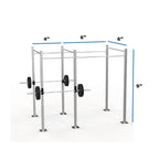 Galvanized Freestanding Expandable 9' Height Pull-Up Rig with Monkey Bar Option