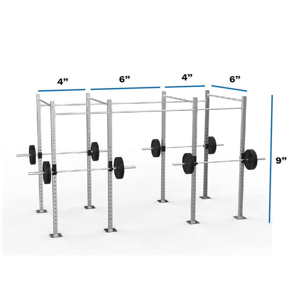 Galvanized Freestanding Expandable 9' Height Pull-Up Rig with Monkey Bar Option
