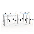 Galvanized Freestanding Expandable 9' Height Pull-Up Rig with Monkey Bar Option