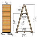 Tongue and Groove Triangular Log Store (Pressure Treated) - All Sizes