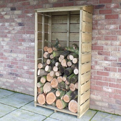 Sawn Tall Wall Log Store (Pressure Treated)