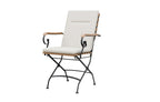 Sicily 2 Seater Teak and Wrought Iron Round 70cm Garden Dining Set