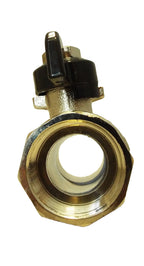 Brass Nickel-Plated Butterfly Valve 1/2" BSPM-F