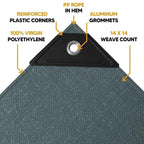 Silver/Black Poly Tarp 30' x 50'