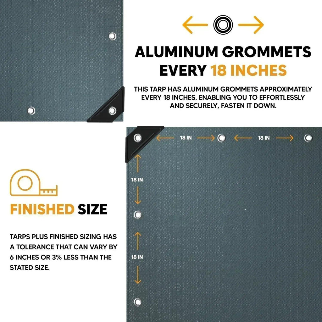 Silver/Black Poly Tarp 30' x 60'