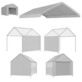 Silver 10' x 10' canopy enclosure kit designed as a frame cover system