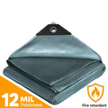 Silver Fire Retardant Tarp 10' x 10'