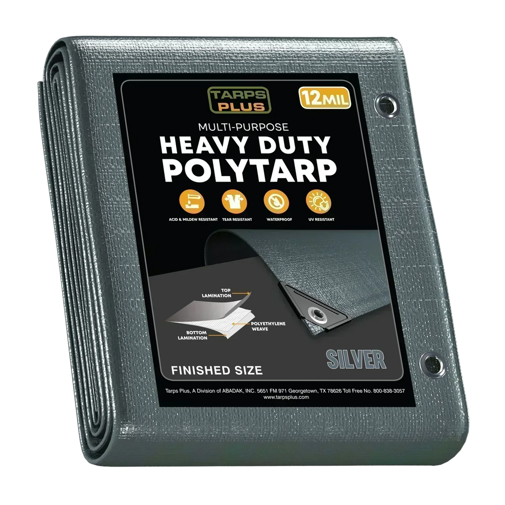 Silver Poly Tarp 20' x 30'