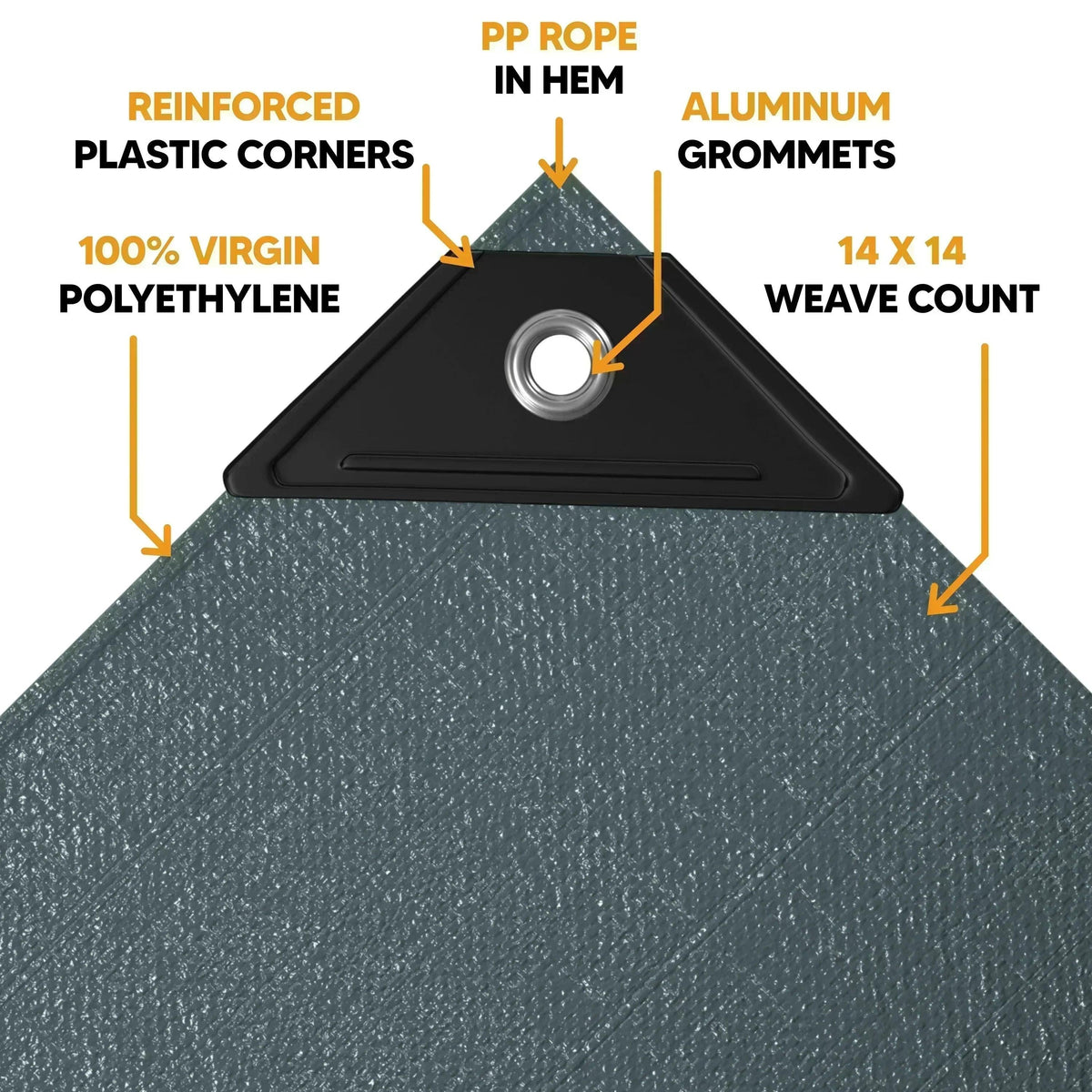 Silver Poly Tarp 6' x 20'
