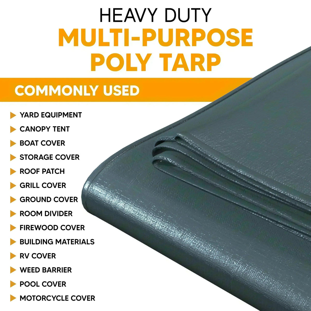 Silver Poly Tarp 8' x 20'