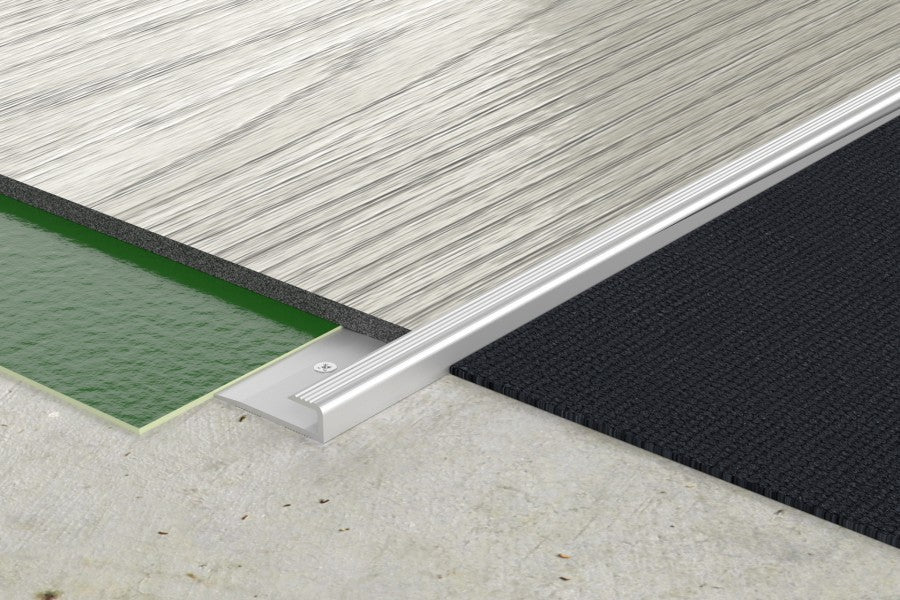 5 mm aluminium flooring edge profile silver LVT P L5