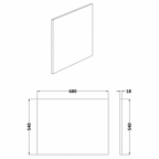 Crosswater Square End Bath Panel