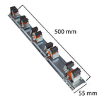 Wall Mount Tool Holder Rail - Roller Grip Design (5 Handles)