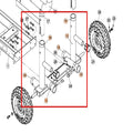 SLD-XT3-PT-15: Rear Wheel Frame for XT3 Sled