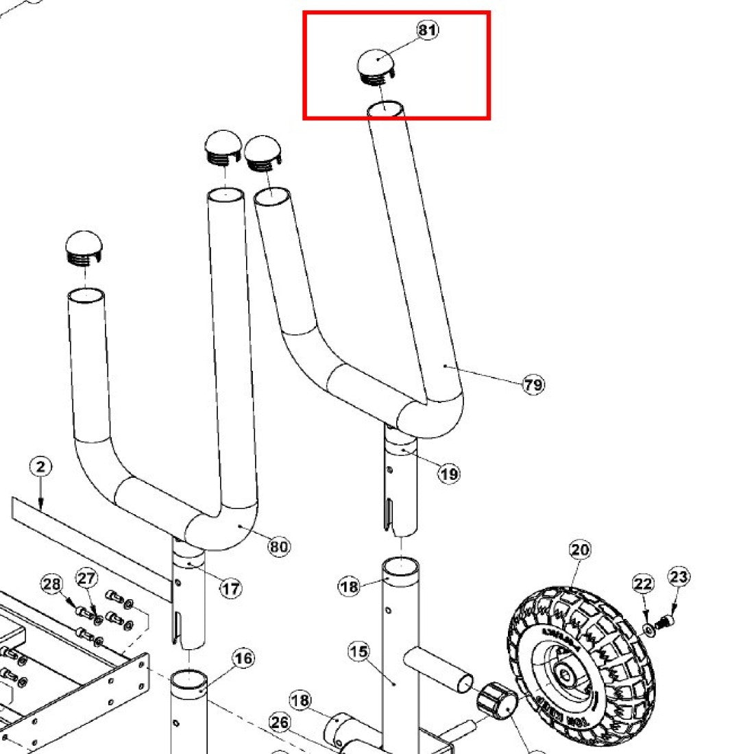 Xebex XT3 Sled PARTS