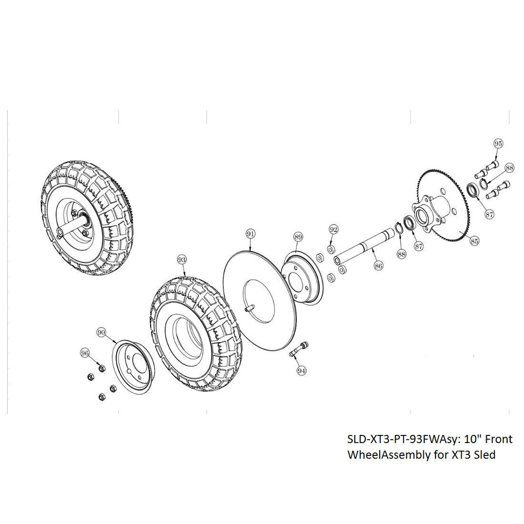 Xebex XT3 Sled PARTS