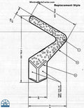 Known Part Number: SP15489, PIQ007BZ007. Known to be used on Sierra Pacific Swinging Patio Doors,  Schlegel Amesbury 5000, 2500 and 2200 series threshold  and other door brands. 