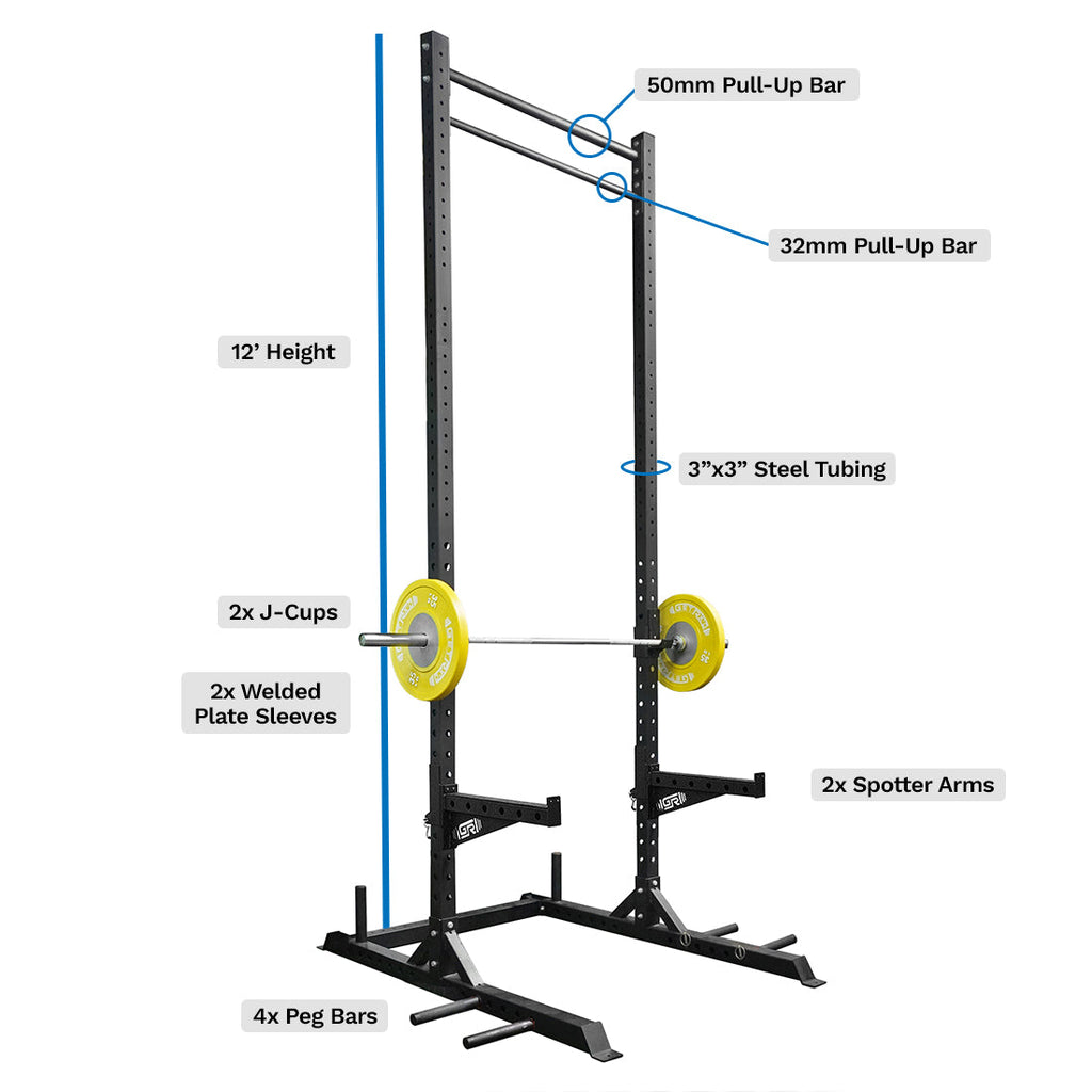Builder® Guillotine Squat Rack and Pull-Up Bar Combo