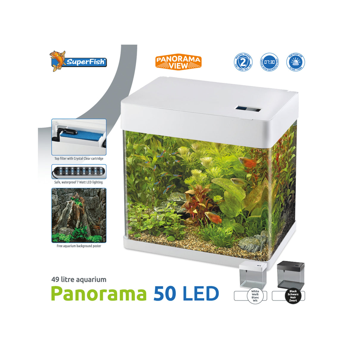 Superfish Panorama 50 White LED Aquarium