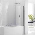Aquaglass 8mm Square Bath Screen with 180 Degree Opening - 1500 x 800mm - Aqua