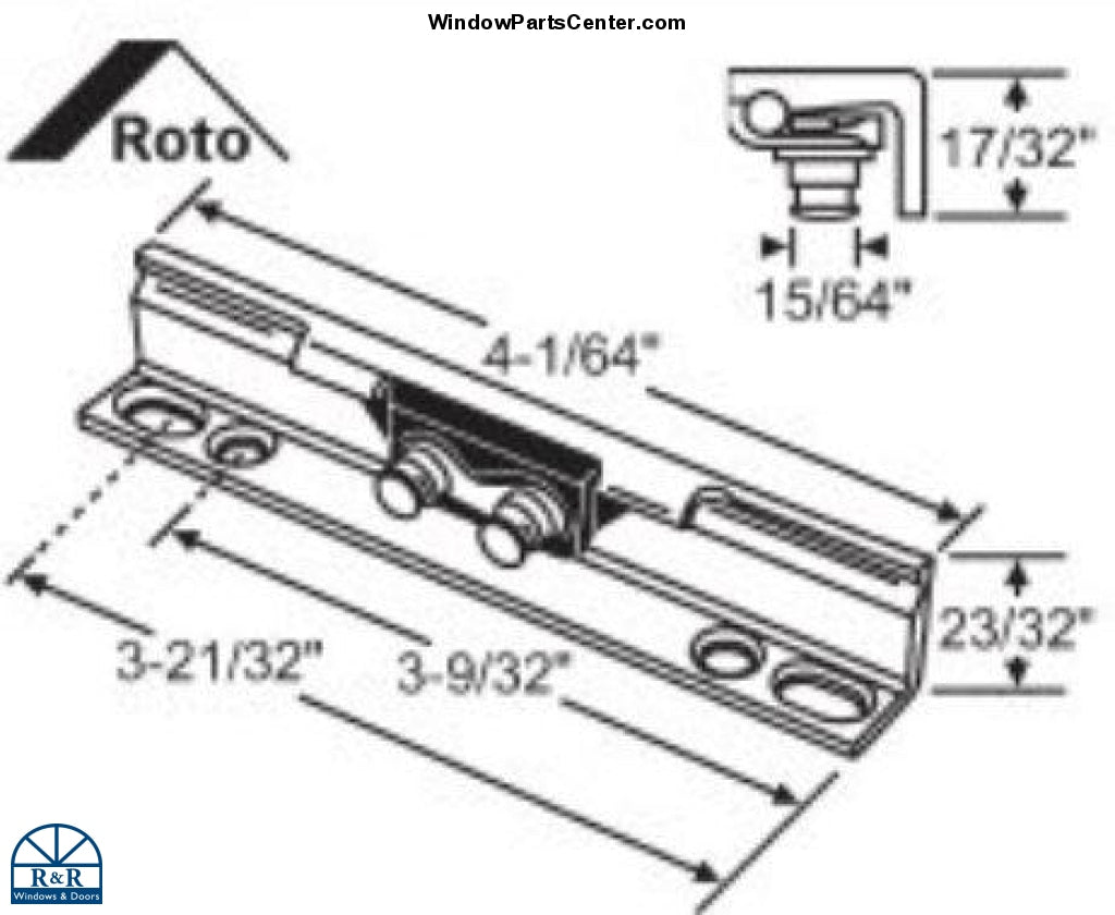 SS10013 - Roto North America Face Mount  Bracket Assembly For Vinyl Awning
