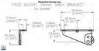 SS10018 Roto Face Mount Casement Sash Operator Bracket 35 mm