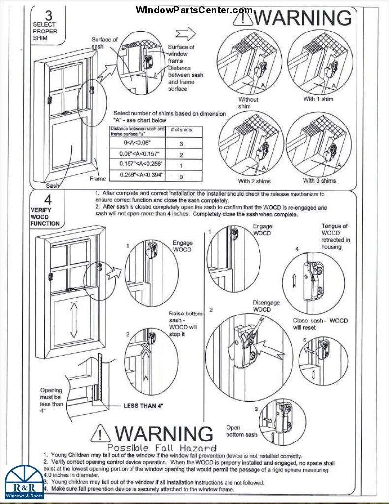SS20006 - Window Operating Control Device Kit (WOCD)  50-2003 Series