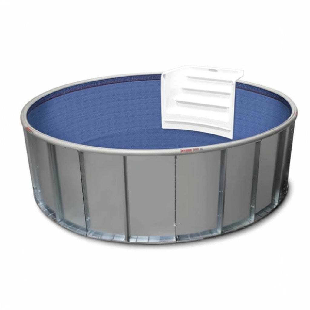 30' x 52" Round Steel Semi Inground Pool Kit -Discount Package