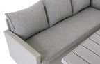Stockholm 6 Seater Grey Rattan Garden Corner Dining Set