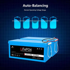 SunGoldPower 12V 200AH LIFEPO4 Deep Cycle Lithium Battery Bluetooth / Self-Heating / IP65