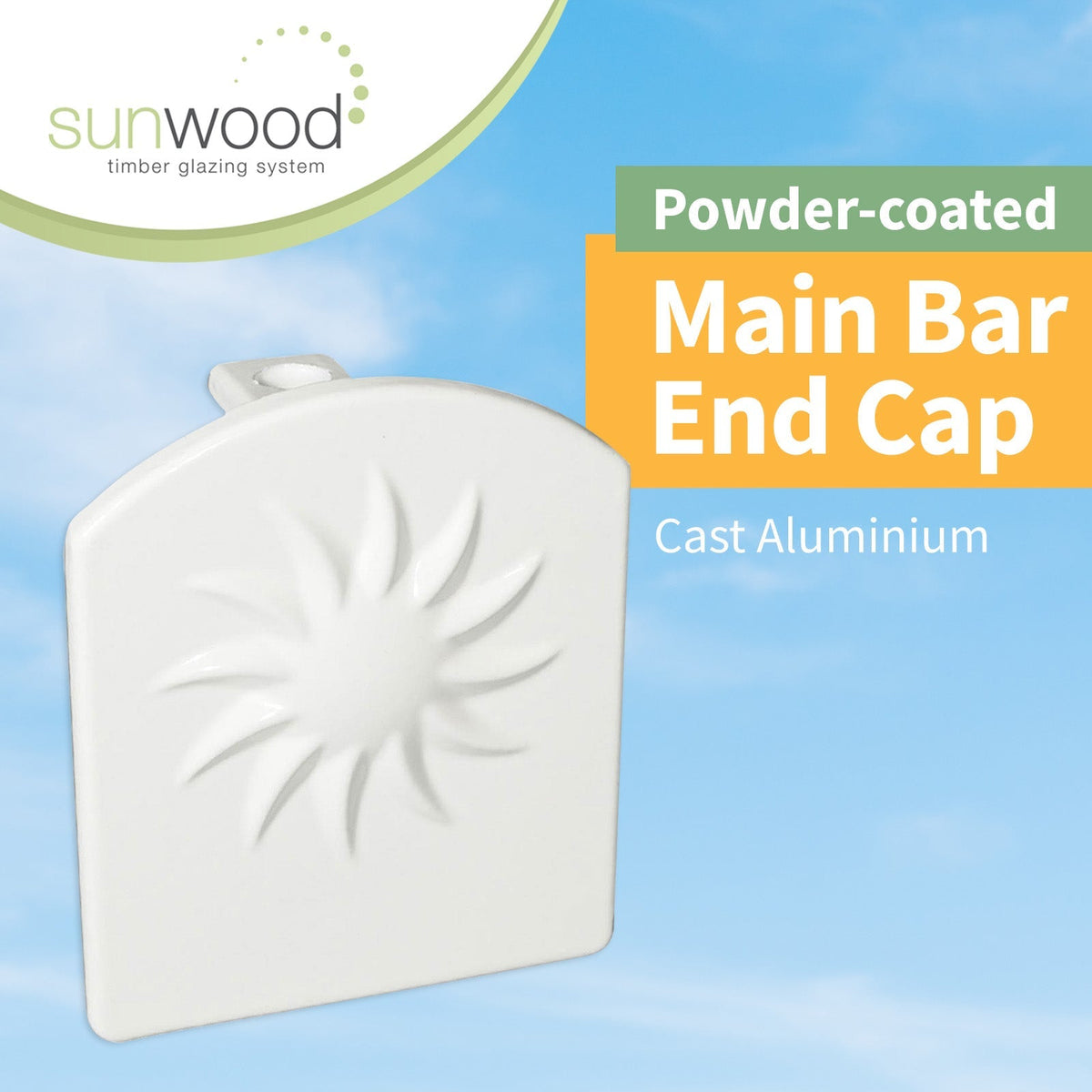 Sunwood Screw-Down Glazing Main Bar End Cap