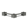 60" Nautical L- Shaped Planter Bench Corner Set - Large
