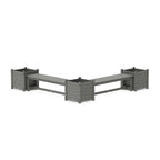 60" Nautical L- Shaped Planter Bench Corner Set - Large