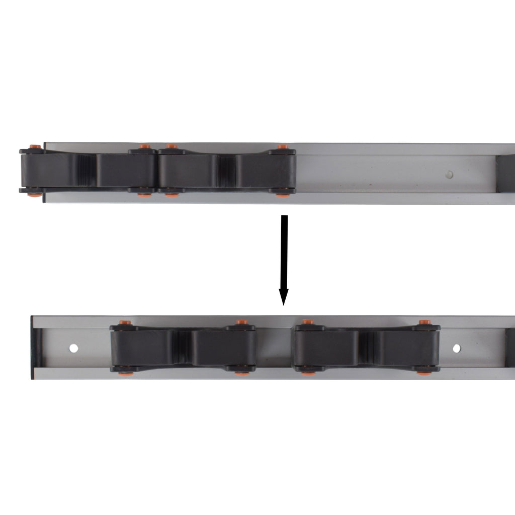 Wall Mount Tool Holder Rail - Gripper Design (3 Handles)