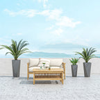 Set of 3 Tall Planters, 28.75", 24.5", 20.5", MgO Indoor Outdoor Planters with Drainage Holes, Stackable Flower Pots for Garden, Patio, Balcony, Front Door, Gray