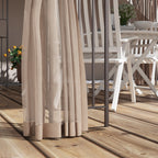 12' x 10' Patio Gazebo with Double Tier Roof and Netting Sidewalls, Brown