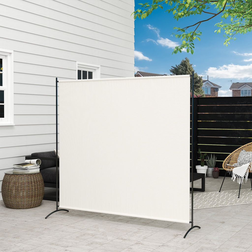 5.9FT Tall Single-Panel Outdoor Privacy Screen with UPF30+ Protection, Beige