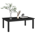 Aluminium Patio Side Table with Wood Grain Effect & Slat Tabletop, 100cm x 60cm, Black