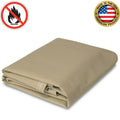 18 oz. Flame Retardant Vinyl Tarp - Tan - 10' x 10'